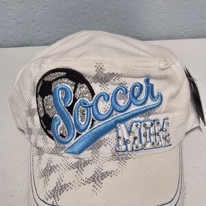 Soccer Mom Cap with Blue Embroidery
